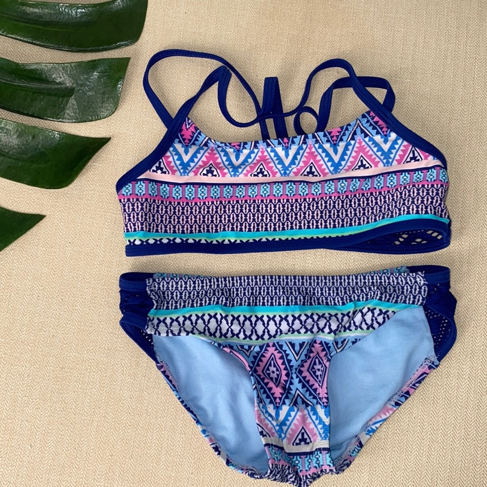 GOSSIP GIRL Stripe Fusion 2 Piece Bikini Swimsuit